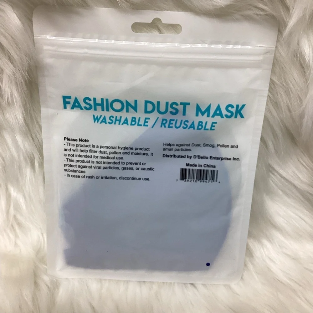 Fashion Dust Mask And Admiral-L-Adjustable Mask. Set of 2. N Blue & R Blue. NEW